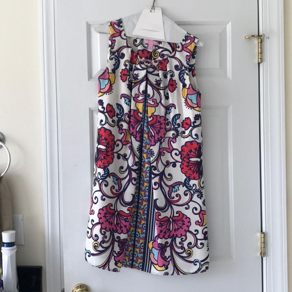 Lilly Pulitzer 💯% Silk Dress with Tie